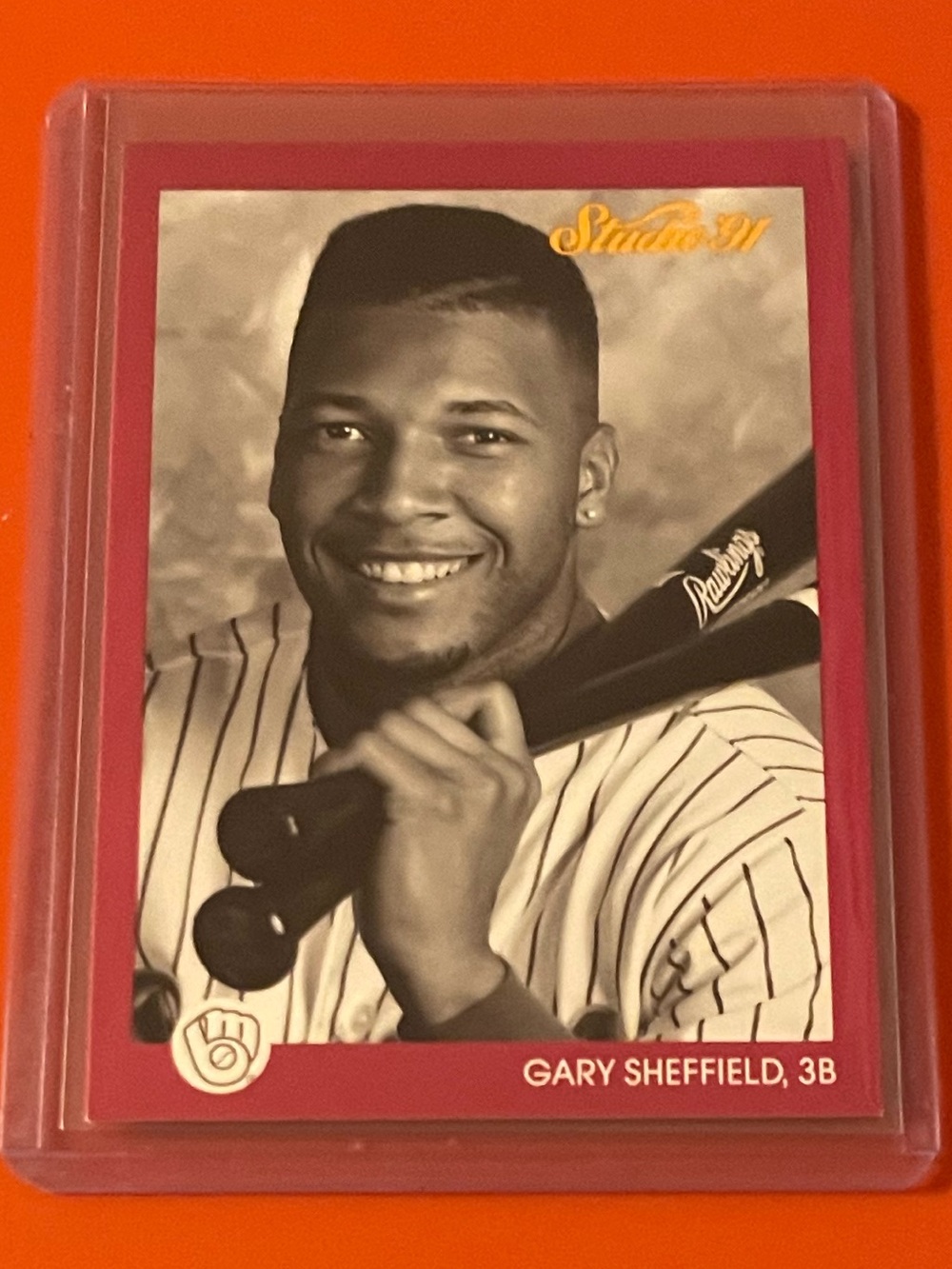 Gary Sheffield #76 1991 Leaf Studio Baseball Trading Card